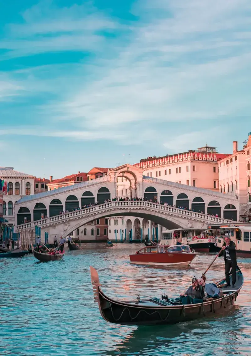 Historic Italian street at golden hour